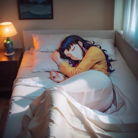 score_9, score_8_up, score_7_up, (animeirl), katsuragi misato, bedroom, sleeping, night, <lora:Animeirl v3 GLoRA PDXL Anzhc:1>