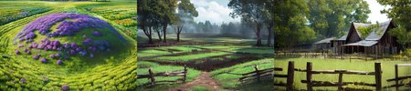 (otherworldly), highly insanely detailed, masterpiece, top quality, best quality, highres, 4k, 8k, RAW photo, (very aesthetic, beautiful and aesthetic), farm, fields, barn, fence, fantfa, <lora:FantasyFarm-10:0.8>, 
1girl, 
(__lazy-wildcards/char/haircolor__), 
(__lazy-wildcards/dataset/background-color__),âââ