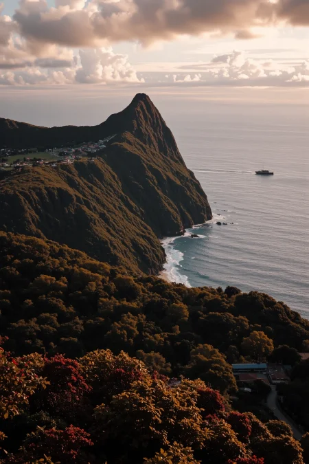 photo, photography, Fujifilm XT3 Viltrox, Lucia, Caribbean landscape, evening, very intricate, very detailed, realistic. sharp, colorful, film grain, high contrast, <lora:Hand v2:1> <lora:Anti-Blur:1> <lora:Insane Detail Slider:0.5>  <lora:Flux.1_Turbo_Detailer:0.6> <lora:flux.1_lora_flyway_Epic-detail_v2:0.6>