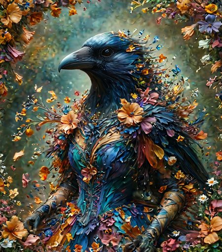 cinematic still novuschroma06 style, Corvidfolk, dancer, beautiful with flowers, dancing, ral-drptpl, ral-dissolve, damagedphoto, vignette, border, tape, corners, edges . emotional, harmonious, vignette, 4k epic detailed, shot on kodak, 35mm photo, sharp focus, high budget, cinemascope, moody, epic, gorgeous, film grain, grainy, novuschroma06 style, Corvidfolk, dancer, beautiful with flowers, dancing, ral-drptpl, ral-dissolve, damagedphoto, vignette, border, tape, corners, edges, bright, colorful, shiny, vivid, shining, highly detailed, complex, vibrant colors, symmetry, perfect, coherent, great composition