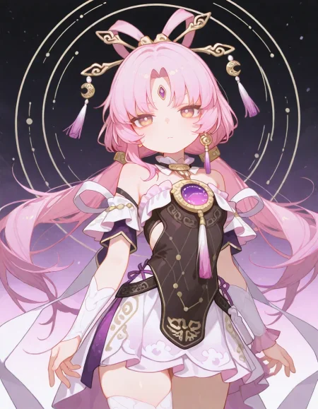 1girl, solo, fu xuan \(honkai: star rail\), very awa, masterpiece, best quality, amazing quality, absurd res, hi res, highres,  <lora:NoobV065sHyperDmd:0.3>  <lora:rupetan:0.8>