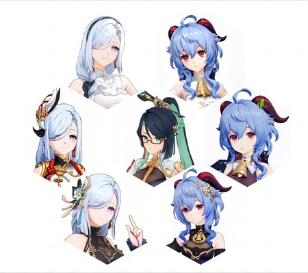 ( A3 | Pony | Kohaku) SDXL Lora-闲云 申鹤 甘雨-Xianyun Shenhe ganyu-Chevreuse-原神 Genshin Impact-MIHOYO Collection 米家全家桶系列