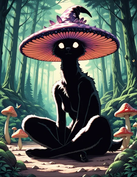 <lora:FreakyFreak:1>, fre4ky, (masterpiece, best quality, ultra-detailed, absurdres, newest, detailed textures, correct anatomy:1), 
cute capybara sitting cross-legged on a large mushroom, big eyes, wearing a wizard hat with a star pattern, vibrant forest background, soft lighting, fantasy, whimsical, magical, colorful butterflies fluttering around, dainty flowers scattered on the ground and mushroom cap, lush greenery, rocks and moss, enchanting atmosphere, dreamy, adorable, fantasy creature, soft fur, innocent expression, bright and cheerful, detailed shading, high contrast, centered composition, serene environment, peaceful forest scene, magical forest, cute and charming, soft and fluffy