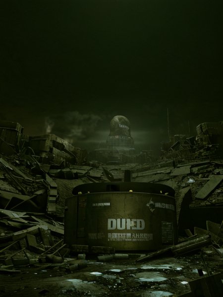 (Pui),(UHD:1.1), (nsfw:1.3), 
(detailed background visible:1.2),
(Photorealistic:1.2),
large cylindrical (nuclear) container on a hill in front of a destroyed city, (luminescent painting), (dim lighting), glowing LED, danger, nuclear hazard symbol, 
 <lora:Wasteland:1> Wasteland, the, and, with, wasteland, background,
(hyper detailed:1.2), 
(Style: subsurface scattering, analog style, realistic, film photography, highres photo, cinematic Lighting, trending on artstation, ((high quality:1.2, masterpiece:1.2)), (8k resolution),)