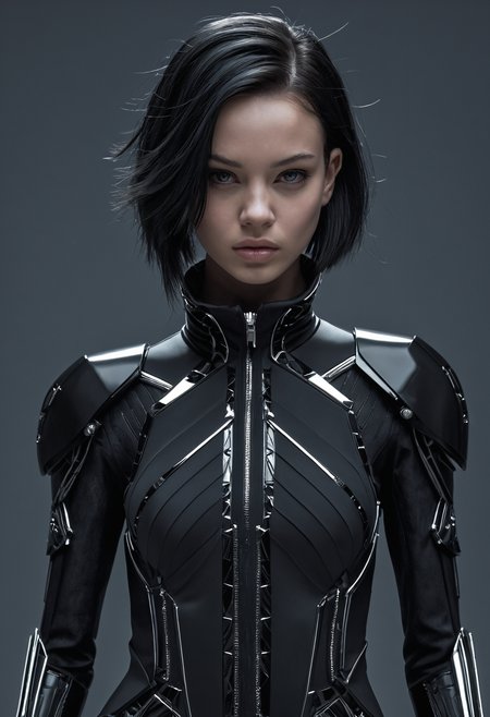 Techwear fashion Charlie Bowater princess,a young woman,1girl,<lora:Alexander McQueen-art deco:1>,Alexander McQueen art deco, . Futuristic, cyberpunk, urban, tactical, sleek, dark, highly detailed