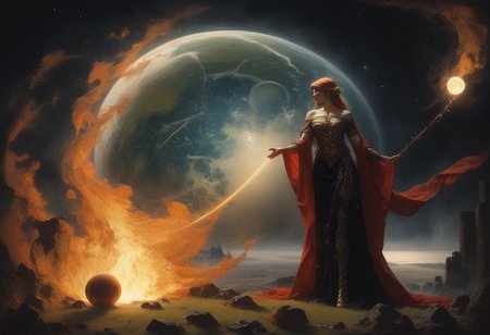 score_9, score_8_up, score_8_up, planet earth, space, dark theme, masterpiece, planet engulfed in fire, composed of fire elements dark, fire element, warm glow, backlit,  ph4nt0m01l, <lora:add-detail-xl:0.4> <lora:Fant5yP0ny:0.8>