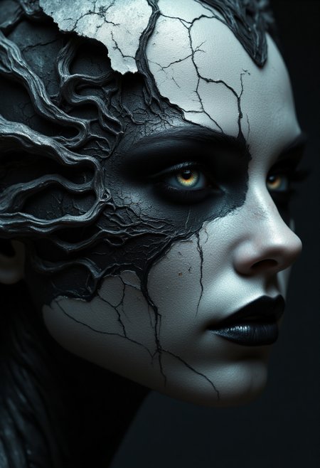 masterpiece, hyper realism, a high-resolution photograph, golden ratio, dutch angle, dynamic, side view, asymmetry, contrasting, unique, enigmatic, Cool Slate Gray devurlified