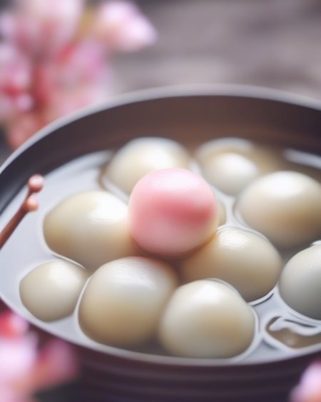tangyuan, no humans,blurry,depth of field,scenery,blurry background,, best quality,High Quality,realistic,RAW photo,masterpiece,8k,insane details,High detail,hyperdetailed, Lighting,Master Lighting,film grain,<lora:cnfood-XL:1>