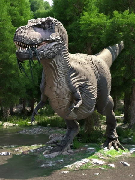 <lora:T-Rex_Version_3_SDXL:1>, t-rex, animal, dinosaur, extreme 3d realistic, extreme ultra best picture, extreme ultra hyper photo realism, extreme ultra intricate creative detail, extreme ultra-hyper immersive visuals, extremely detailed photo, fkaa, forest, hd, large t-rex, outdoors, rtx, sfx, sharp teeth, ssao, tree, txaa, ultra 4080p, vfx, water