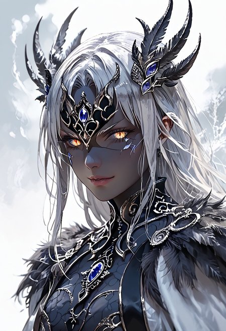 (Masterpiece:1.3), (best quality:1.2), (detailed background:1.1), (intricate details:1.1), (detailed background:1.2), 1girl, solo focus, perfect anatomy, source anime,
BREAK
(score_9, score_8_up, score_7_up), (Masterpiece), (expressive eyes), 1girl, 
Bunyip, lamia, snake scutes, black underside, fluffy, furry tail topside, white fur, animal arms, shoulder fur, animal ears, colored skin, black skin,
<lora:MGE_V5.0:1.2>
BREAK
erotic pose, detail background,,intense stare,
edgy and dramatic fashion photography,volumetric lighting, harsh lighting, muted colors,
dynamic angle, side shot, light abs,
dark, bow down, smirk, full body,
BREAK
NegativeDynamics,scenery,hkevil,