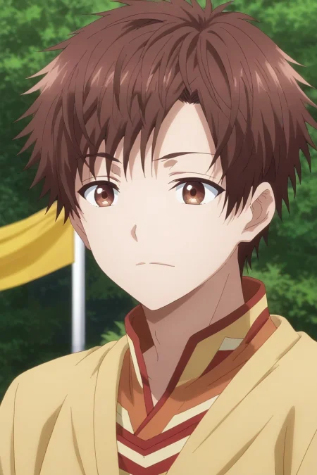 score_9, score_8_up, score_7_up, source_anime, rating_safe, intricate details, anime screencap, anime coloring, , , , 1boy, solo, male focus, <lora:itsuki_akazawa_pony:0.98>, itsuki_akazawa, brown hair, brown eyes, short hair, bangs, , carnival costume, <lora:sdxl_lightning_8step_lora:1>