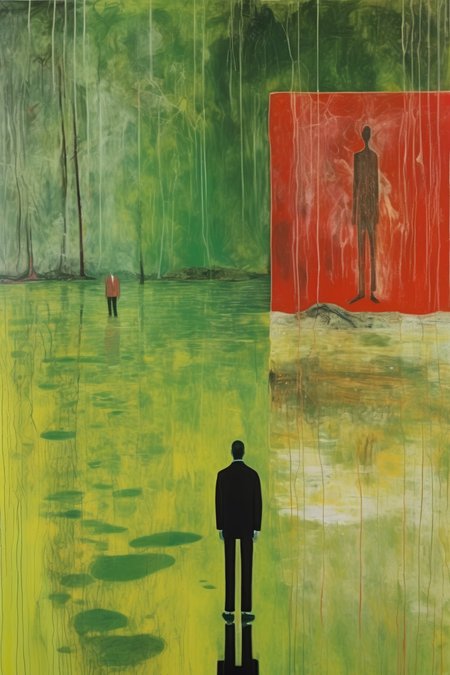 <lora:Peter Doig Style:1>Peter Doig Style - peter doig style abstractions about the subconscious