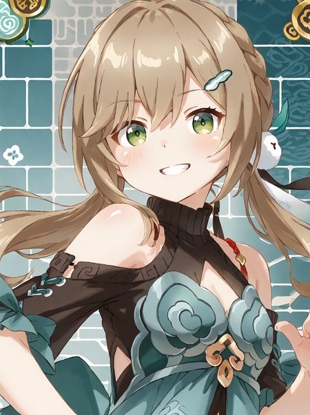 detailed background, shiny skin, posing, rating safe, 
<lora:fuqin.pony:1.0>,
qingque, 
 <lora:kanzaki.pony:1>kanzaki