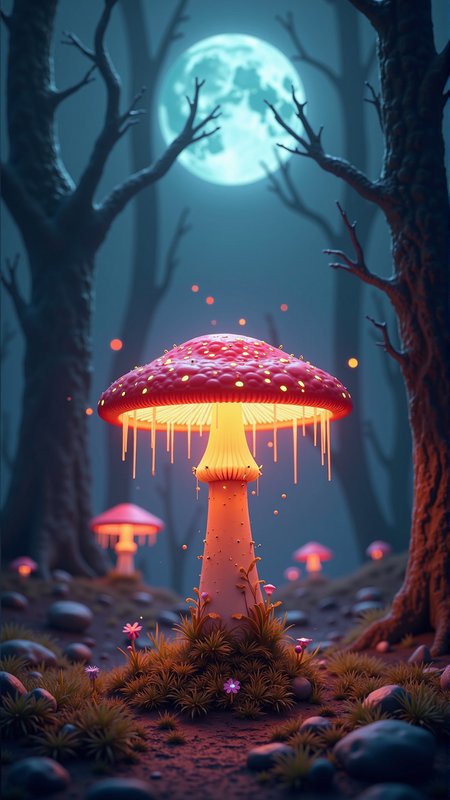 A beautiful render of a KrampusStyle Glowing mushroom circle, magical atmosphere, enchanting, whimsical, glowing in the dark, vibrant colors, intricate details, fairy tale, night time, enchanted forest, misty, moonlit, storybook, soft, dreamy, mystical, surreal.. Dark, atmospheric and moody atmosphere. gruesome, moody, ominous
<lora:KrampusStyleFlux:__wildcards/numbers/07-09__>