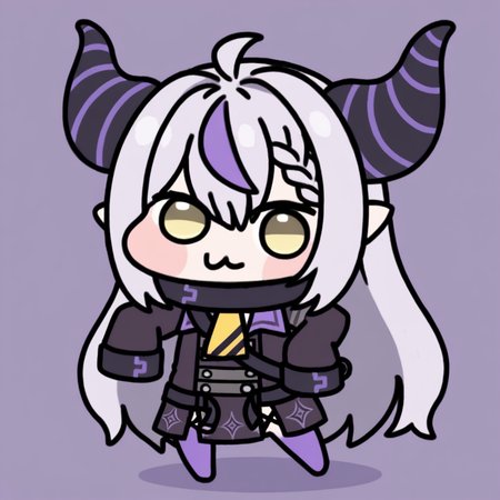 doro,chibi,
doro,chibi,1girl,solo,la+ darknesss \(1st costume\),hololive,bangs,horns,long hair,multicolored hair,purple hair,streaked hair,demon horns,striped horns,yellow eyes,grey hair,braid,very long hair,hair between eyes,pointy ears,ahoge,demon
<lora:doro_head_noob-4:1>,
