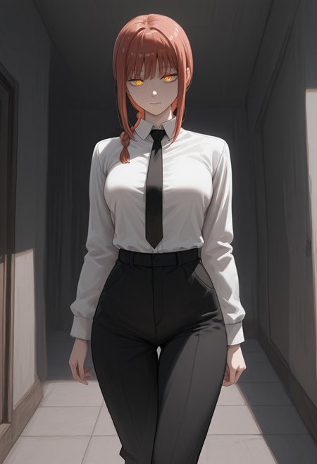 masterpiece ,best quality ,amazing quality, uttsft32, 
makima chainsaw man, solo, 1girl,