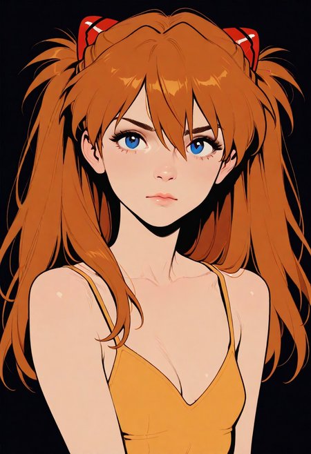 HDR, 8K, high contrast, masterpiece, best quality, amazing quality, very aesthetic, retro artstyle, realistic, promotional art, newest, volumetric lighting, 
(artist:incase:0.5), (artist:tsuaii:0.5),  (flat colors:2), haiz_ai, no lineart, no outline, color theory,
1girl, portrait, asuka langley,
Neutral background,