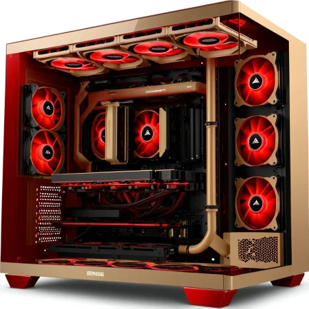 (pc showcase, fully equipped, liquid cooling tubing, rgb lights, Beige case) <lora:46_pc_showcase:1.1>
Red background,
high quality, professional, highres, amazing, dramatic,
(Space station and distant planet view:0.5),