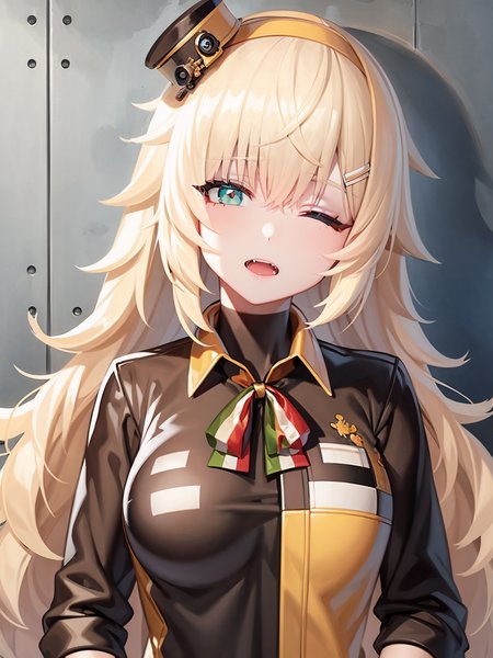 (extremely detailed CG unity 8k wallpaper),(masterpiece), (best quality), (ultra-detailed), (best illustration),(best shadow), (sharp eyeliner, eyeshadow, detailed eyes:1.1), 
,BREAK
SAT8damaged, one eye closed
 <lora:SAT8:1>