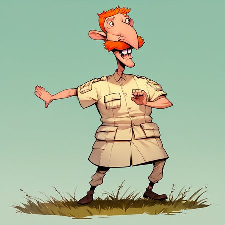 score_9, score_8_up, score_7_up, score_6_up, score_5_up,   <lora:nigelthornberryXLP:1> nigel thornberry, 1boy, mustache, orange hair, uniform, teeth, buck teeth, full body,
