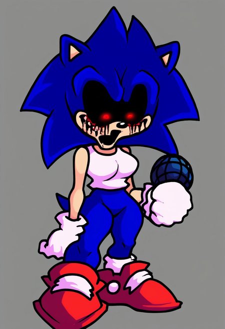 1girl, solo, score_9, score_8_up, score_7_up, score_6_up, volumetric lighting, NEGATIVE_HANDS, fnf, Luis_EXE, gloves, 1boy, animal ears, blue hair, shoes, socks, white gloves, white socks, spiked hair, red footwear, furry, furry male, body fur, white fur, animal nose, two-tone fur, blue fur, sonic the hedgehog, dark, menacing appearance, gleowing red eyes exaggerated, creepy elements features, ((hold microphone)), grey background, ((full body)), white long socks, white shoes, ((solo)), white crop top
ass, (perky ass 1:1), (big breasts:1) thicc, (curvy), ((wide hips)),, thick thighs, shortstack, Break