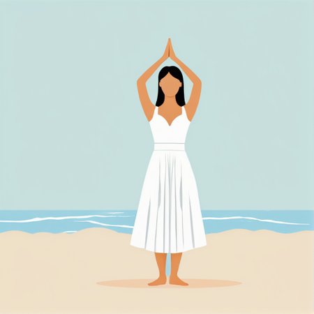 <lora:F2D-000001:1>,flat color,women,maid uniform,frills,dress,cleavage,duster,Practicing yoga on a secluded beach.,isolated,simple background,no background,no face,minimalistic,, Vector art, Vivid colors, Clean lines, Sharp edges, Minimalist, Precise geometry, Simplistic, Smooth curves, Bold outlines, Crisp shapes, Flat colors, Illustration art piece, High contrast shadows, Technical illustration, Graphic design, Vector graphics, High contrast, Precision artwork, Linear compositions, Scalable artwork, Digital art