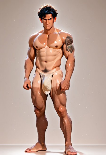 Anus Through Underwear (Gay, Bara, Male)