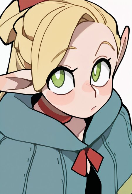 1girl, solo, looking at viewer, marcille donato, portrait, blue capelet, white background, 
masterpiece, best quality, <lora:Bongfill-guy90-IllustriousV101:1>, lifnob