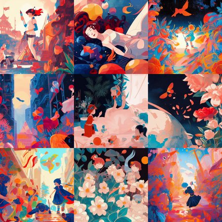 (masterpiece), (best quality), rolling girl, Analogous Color Scheme, HD, illustration style kurzgesagtish