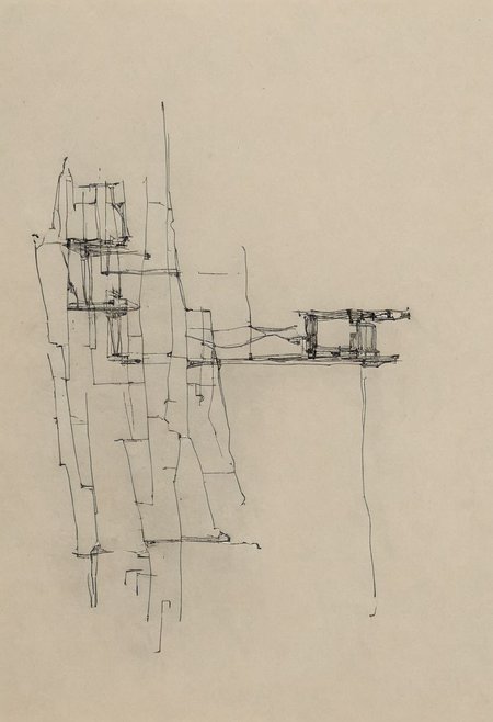a professional hand sketch of architecture,
(POV view , DOF, first people view from the entrance, low angle shot:1.4),
(Ancient civilization, Alien Prometheus movie scene, dune movie scene:1.5), (The colonial city of the future, in the mist-filled Grand Canyon, on an unknown Earth-like planet, 2 moon on sky, Spaceship flight connects colonies, waterfulls:1.3), (Machu Picchu, a mountain settlement, incredibly spectacular:1.2), (Mario Botta:1.3), (avant-garde, future, reality, science fiction, photorealistic), (modern architecture:1.2), White limestone with black granite, fountain, waterfall, landmark, square, path, narrow street,
(Large Files, Ultra Realistic, 8K, 16k, FHD, HD, VFX, Perfect, Photography, composition, Architecture Sales Photography, Architecture Competition, Ultra High Resolution, Cinematography, High Resolution Image:1.1), (dramatic lighting, direct sunlight, ray tracing, clear shadow:1.2),  (real landscape:1.1), (blurred background:1.0), (urban background, more_details) ,
great lighting, extremely detailed, hillscastel, Neo Classic, Architecture sketch