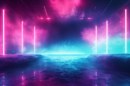 A stage background style