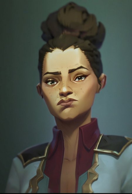 score_9, score_8_up, score_7_up, score_6_up,  
skyy0ung, SkyYoung ,Sky Young /(league of legends arcane/), 1girl, solo, short hair, bangs, simple background, brown hair, shirt, black hair, 1boy, brown eyes, closed mouth, jacket, male focus, collared shirt, grey background, black eyes, gradient, gradient background, white jacket, red shirt, portrait, freckles, green background ,/(league of legends arcane/),