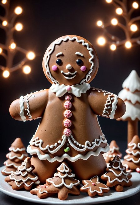 *snoo* Gingerbread icing candy style  glowing light