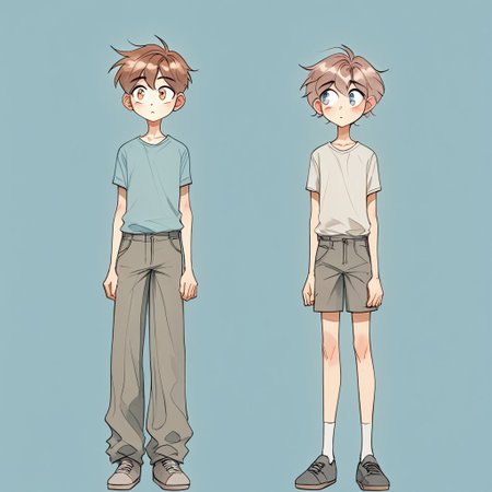(Pencil_Sketch:1.2, messy lines, greyscale, traditional media, sketch), unfinished, hatching (texture), ((two friends comparing who is taller)), tall man comparing height with a  skinny twink, tall man and short man,  ((height difference)), ((size difference)), ((full body)), ((front view)),2boys, ((young face), (skinny twink), ((shorter twink)), clothed, 2boys waring boy clothes, (young faces), ((2.3 meters vs 1.7 meters of height)) ,skinny boy, medium hair, brown hair,