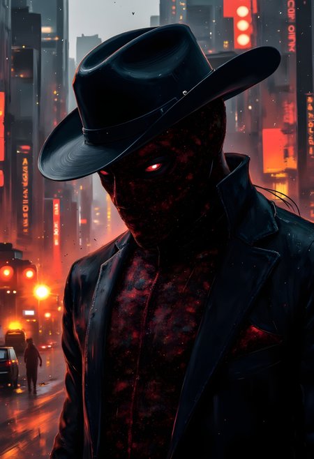 cinna flow, Rorschach with hat as seen in the Watchmen Movie 8K resolution