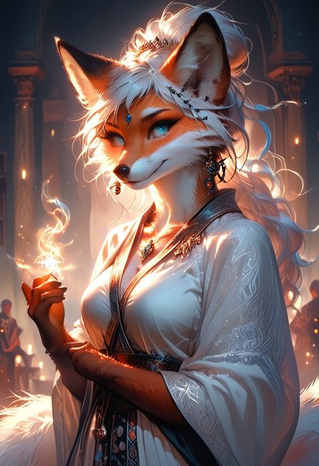 score_9, score_8_up, score_7_up, score_6_up, score_5_up, score_4_up, leHDR,UHD,8K, darkness, illustration, disheveled hair Expressivehanthro,foxfolk,fox, anthro fox female, white fur, busty,pale nipples, inni vag, covering breasts,covering with hands,intricate details, earrings, darkness, very detailed, intricate, perfect light, sharp focus, cool colors, ambient, elegant, highly decorated, deep aesthetic, colorful, magic, mystical, scenic, warm bright, vibrant, unique, best, winning, thought, romantic,  illuminated,rich, symetry,realistic,  low light, looking to the side at viewer,OverallDetail,novuschroma60 style bokeh