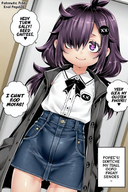 detailed background, shiny skin, posing,
safe, general, 
<lora:mdoh.il:1>,
mdoh,
lojisanbbb, purple hair, 
clothed girl, 
shirts, denim skirt, coat, 
cowboy shot, dynamic angle,
