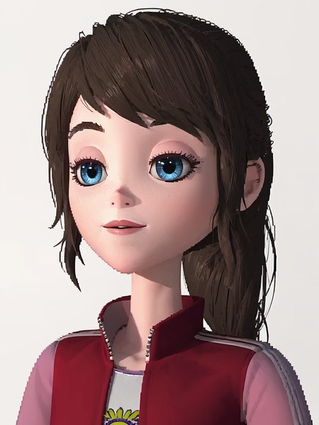 1girl, <lora:Biana_(Cryptoland):0.85> clbianca
score_7_up, solo, brown hair
(3d)  <lora:zs_FFVIIChibisXL_1:1.2> ffviichibis