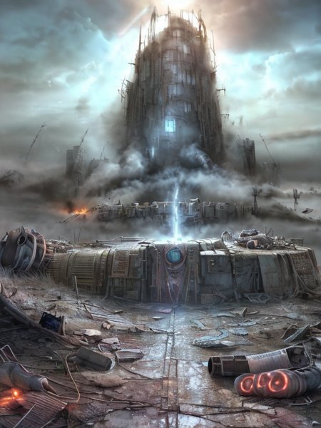(Pui),(UHD:1.1), (nsfw:1.3), 
(detailed background visible:1.2),
(Photorealistic:1.2),
large cylindrical (nuclear) container on a hill in front of a destroyed city, (luminescent painting), (dim lighting), glowing LED, danger, nuclear hazard symbol, 
 <lora:Wasteland:1> Wasteland, the, and, with, wasteland, background,
(hyper detailed:1.2), 
(Style: subsurface scattering, analog style, realistic, film photography, highres photo, cinematic Lighting, trending on artstation, ((high quality:1.2, masterpiece:1.2)), (8k resolution),)