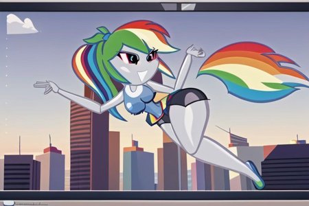Rainbow Dash Giantess inflatable phonescreenrecording