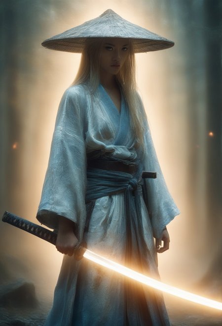 score_9, score_8_up, score_7_up, score_6_up, woman, pale skin, shoulder length hair, straight blonde hair, blue eyes, thin lips, slender, athletic, thick thighs, holds a katana in his left hand, ripped white kimono, graveyard background, night time, cinematic lighting, highly detailed background, high quality photography, masterpiece, high resolution, cinematic photo, DarkAtmosCE