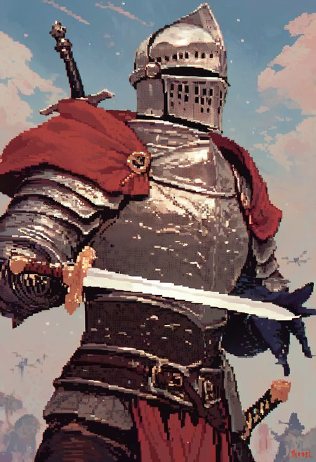 score_9, score_8_up, score_7_up, score_6_up, zy_vil, male, knight, red theme, dark fantasy, sword, <lora:zy_vil_v1:1>