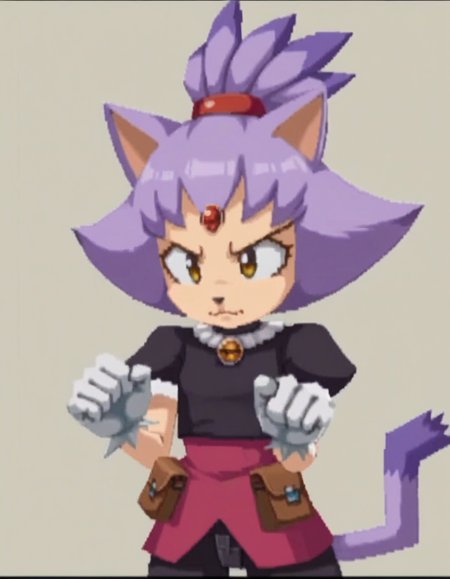zPDXL, score_9, score_8_up, score_7_up, source_anime, 1girl, solo,
<lora:RockLegend_v1:1> rcklgnd, Blaze the Cat,  purple cat, cat tail, cat ears, purple fur, white fur, two-tone fur, white gloves, flat chest, little girl, child, giggling, shoulder_carry, wearing Beaded buckskin tunic, fringed buckskin trousers, feathered headpiece, beaded moccasins, leather pouch with intricate beadwork and quillwork