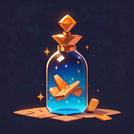 <lora:magicbottle:0.8>, bottle, desert in a bottle, sparkle, black background, <clip:skip:2>, <lora:lcm-lora:1.0>, masterpiece, 8k, high resolution, shallow depth of field, sharp focus