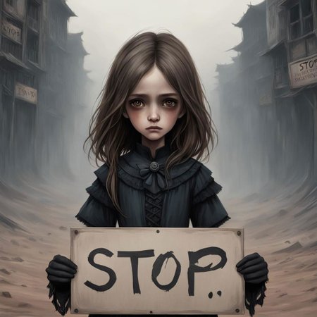 (((Ultra detailed, Megapixel)))
1girl, (((holding out a sign with a text "STOP"))), by charlie bowater and dan mumford and trevor Brown, hands, terror, gloomy, dark, blank face, no face, wasteland background, no mouth, no eyes, long hair