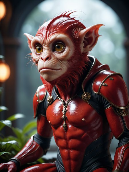 cinematic film still blood monkey,cinematic film still photography in the style of detailed hyperrealism photoshoot,creature,fantasy,James Christensen,bold lines,hyper detailed,. shallow depth of field,vignette,highly detailed,high budget,bokeh,cinemascope,moody,epic,gorgeous,film grain,grainy,, glow effects, godrays, Hand drawn, render, 8k, octane render, cinema 4d, blender, dark, atmospheric 4k ultra detailed, cinematic, Sharp focus, big depth of field, Masterpiece, colors, 3d octane render, 4k, concept art, trending on artstation, hyperrealistic, Vivid colors, extremely detailed CG unity 8k wallpaper, trending on CGSociety, Intricate, High Detail, dramatic . shallow depth of field, vignette, highly detailed, high budget, bokeh, cinemascope, moody, epic, gorgeous, film grain, grainy