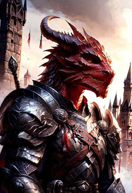 score_9, score_8_up, 8, score_7_up, score_6_up, solo,  massive dragonborn with strong armor, red scale dragonborn, in the cathedral , dutch angle, scale mail armor, 40 year old, FFAOR,