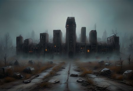 cityscape, scenic, landscape, buildings, lights, chrome, retro, neon sign, broken robot parts, contrasting colors, rust.
1 man, A retro-futuristic hunter wearing a jetpack stands in a barren wasteland of decaying building, scratched chrome jetpack flickering with dim, pulsating lights. Carrying a glowing data core, its once-smooth casing cracked and etched with corrosion. The explorer’s faded jumpsuit flutters in the dry, toxic wind as the data core’s flickering circuits cast eerie, shifting light across their determined face and the crumbling ruins around them. Jed-Rst, Rusty, detailed, realistic, cinematic, (dvr-lnds-sdxl), evi@decrepPunk,