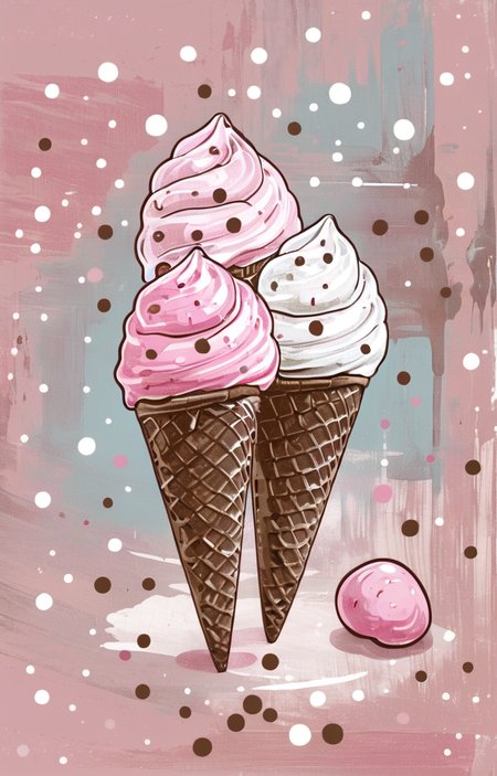 masterpiece,best quality,<lora:tbh14-sdxl:0.9>,illustration,ice cream decaying peonies