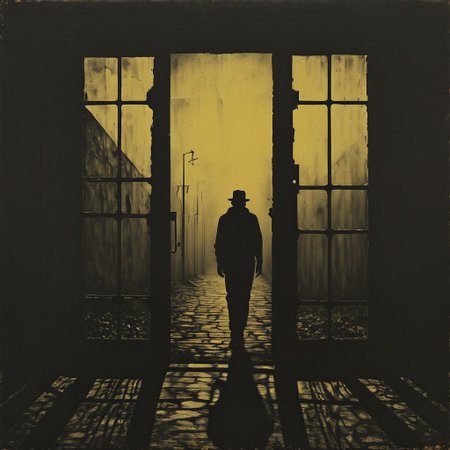 Shadow siluete, prison, landscape, doors, oriantal, techno, cell,  hope, prison, ,8k, master piece, Cinematic, Beautiful Lighting, trending on Devianart, surreal Art, Fantasy, Digital Art, Impressionistic, Surrealist,